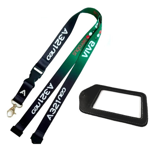 Lanyard Y Porta Id Piel Viva A321 Combo