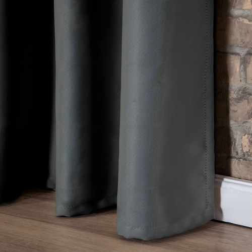 Cortina de vidrio Blecaute para puerta de dormitorio de 8 x 2,80 cm, color gris oscuro