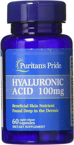 Puritans Pride Ácido Hialurónico 100 Mg Cápsulas, 60 Uni.