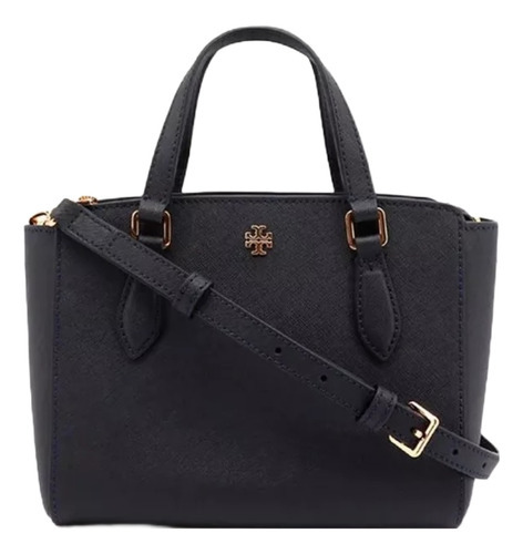 Bolsa Emerson Mini Top Zip Tote Tory Burch 64189 001 Negro