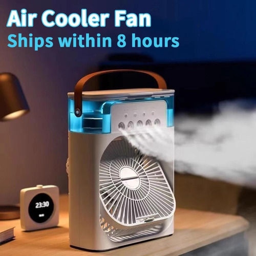 Ventilador De Ajuste De Aire Con Humidificador Portátil Con