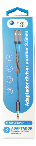 Adaptador Divisor De Audio 3.5mm Dbugg Color Negro