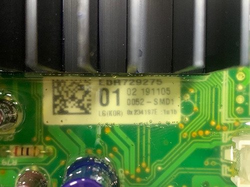 Imagen 2 de 2 de Tarjeta Lavadora LG Ebr72927501