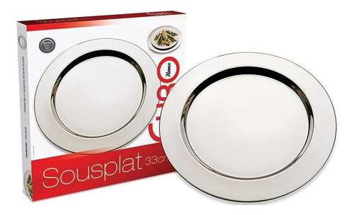 Sousplat de acero inoxidable 33 cm