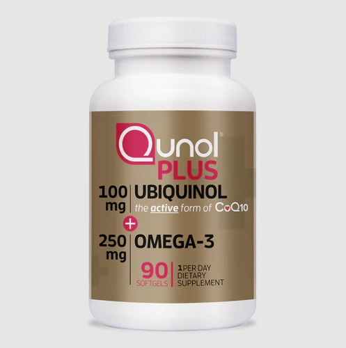 Qunol | Plus Ubiquinol + Omega 3 | 100mg | 90 Softgels