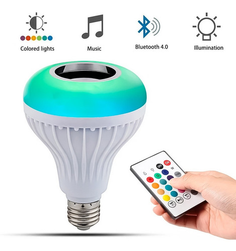 Imagen 2 de 7 de Foco Parlant Bluetooth Multicolor Led Inteligent Control