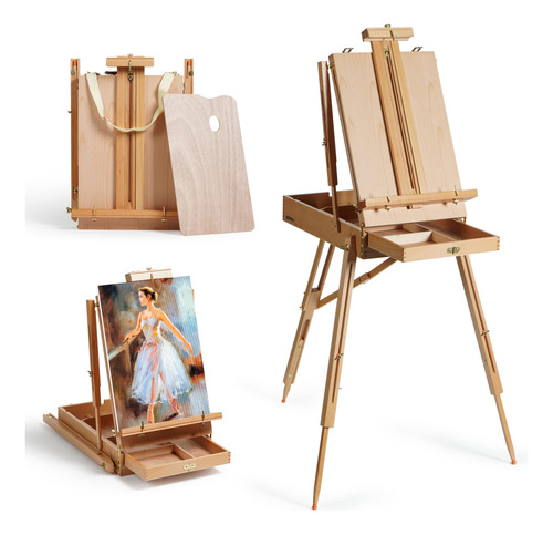 Artify Caballete De Campo Plegable Portatil De Madera De Hay