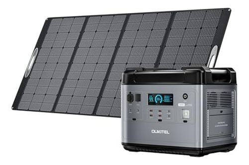 Generador Solar P2001 Con 1 Panel Solar De 400 W, Batería Li