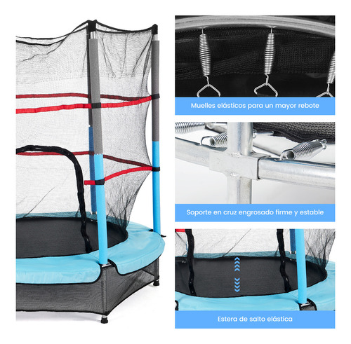 Cgyi Trampolin Brincolin Infantil 1.4m Extra Seguro Tumbling, Trampolin Brincolin Para Ninos Con Red, Brincolin Trampolin