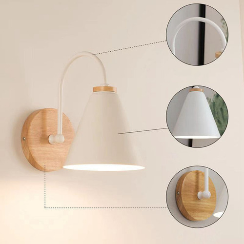 Lámpara De Pared Para Pasillo, De Hierro, Montada En Forma C