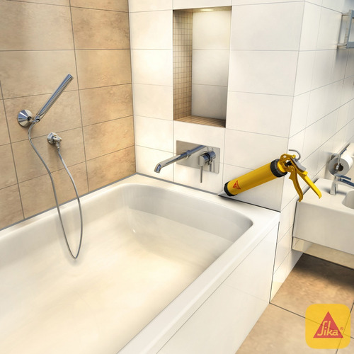 Imagen 3 de 4 de Sikaseal 120 Sellador Baño Y Cocina Gris 300ml