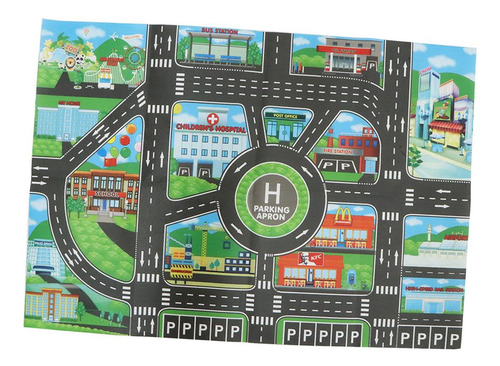 Alfombrilla De Ciudad De 83x58 Cm Con De Para Coches,