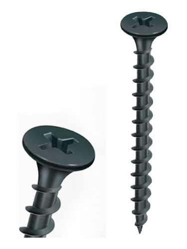 Tornillo Punta Aguja 8 X 2 1/2 Negro Para Madera 1000u.