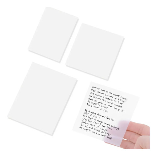 Post-it Transparente, Notas Adhesivas 50 Hojas 7.6cm X 7.6cm