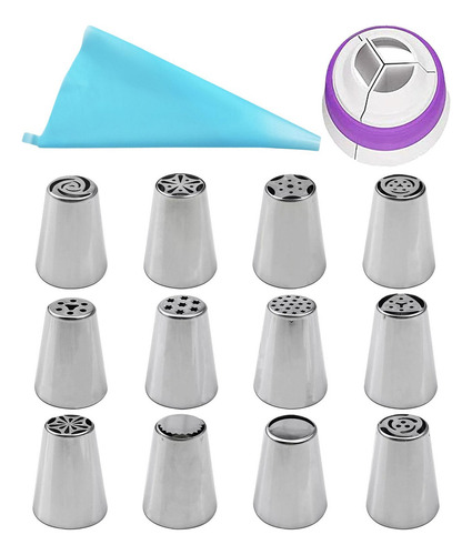 2 Kit De Tubería De Glaseado De Puntas De Tuberías 14