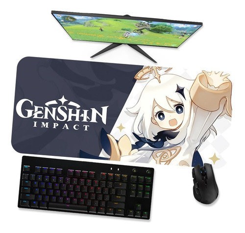 Mousepad Gamer Gigante Speed 90x40 - Genshin Impact Paimon 1