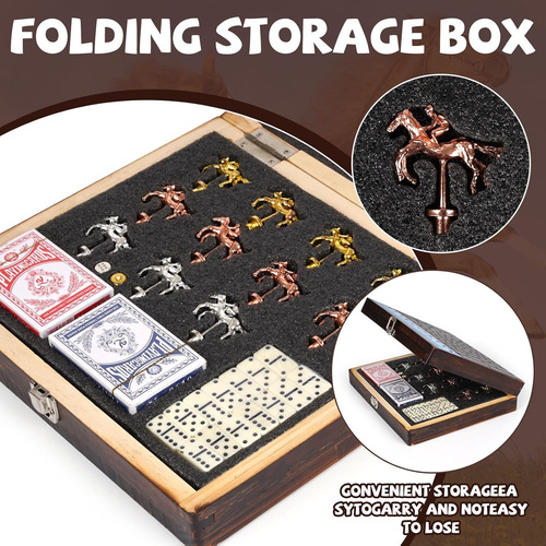 Juego De Mesa De Carreras De Caballos Plegable De Lujo Con C
