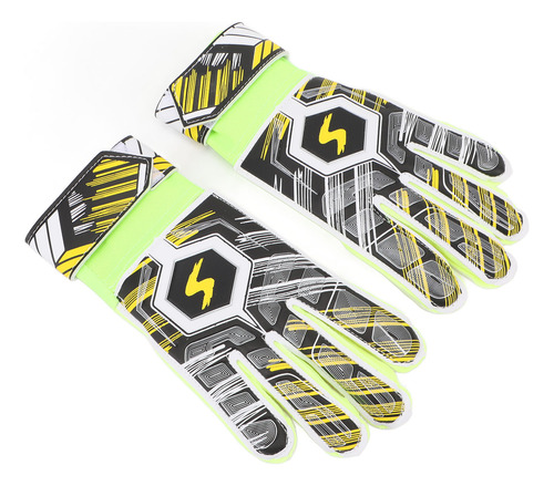 Guantes De Fútbol Amarillos Número 5, 1 Par, De Látex Para N