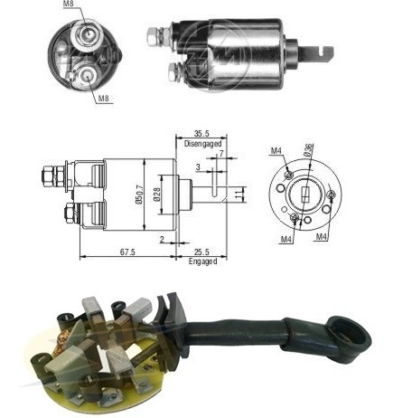 Automatico Motor Partida + Porta Escova Accord 1988 A 1995