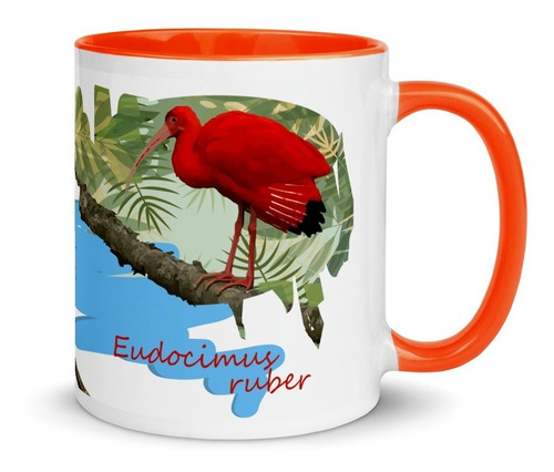 Imagem 5 de 7 de Caneca Personalizada Aves De Ubatuba (guará)