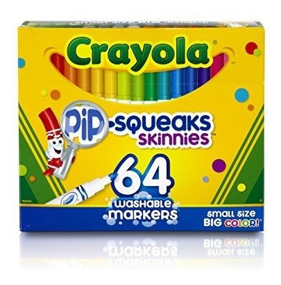 Crayola Pip-squeaks Skinnies Marcadores Lavables, 64 Unidade