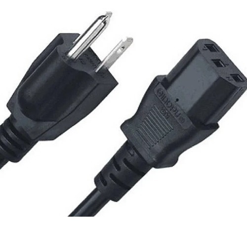 Cable Trifasico Para Cpu O Computadora Escritorio Negro