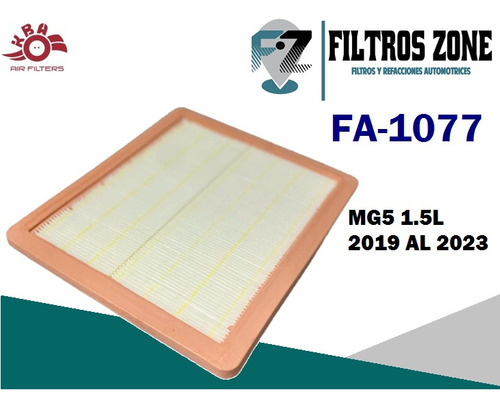 Filtro Aire Mg5 1.5 2019 Al 2023 10487777 Kba