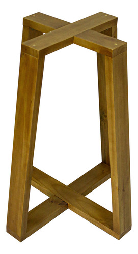 Pernas Móveis Lary 75cm Tampo Madeira Pé X Mesa Jantar Nc Cor Cru