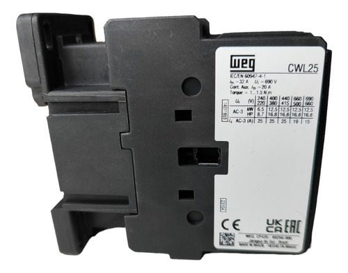 Contator Weg 25a 220v Cwl25-10-30d23 - 14011653