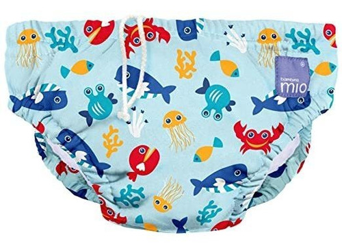 Bambino Mio, Reutilizable Swim Pañal, Deep Blue, Large (1-2