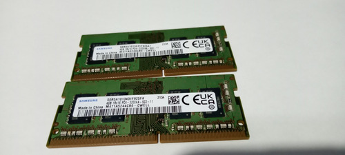 2 Memorias Ram Samsung 8gbkit (4x2 3200 Ddr4) - Laptop (Usado)