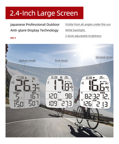 Medidor De Bicicleta Gps, Ordenador M2, Cadencia Cardíaca