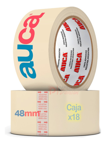 Cinta Papel 48mm Auca X50mt Enmascarar Pintor Caja 18u