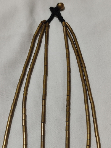 Antiguo Collar Africano Puntas De Flecha De Bronce (Usado)