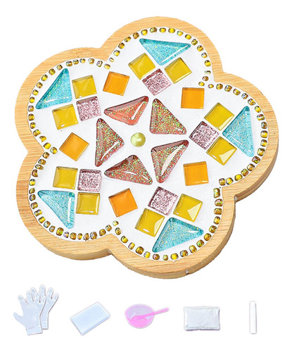 Kit De Posavasos De Mosaico Diy, Juego De Azulejos Estilo H