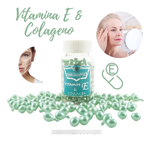 Vitamina E Y Colágeno Cápsulas Faciales Para Rostro Peniel