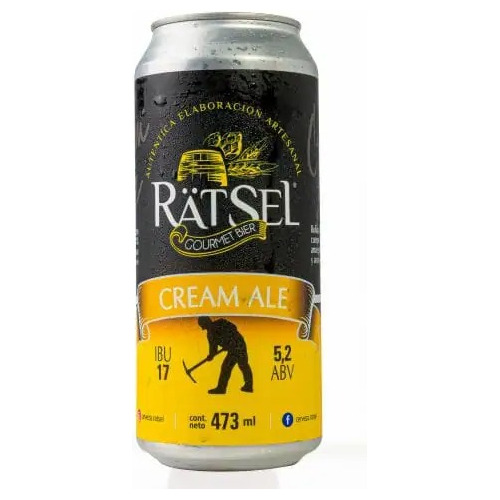 Cerveza Lata Cream Ale Ratsel Gourmet Bier 473ml