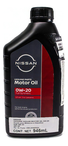 Aceite Sintetico 0w20 Nissan