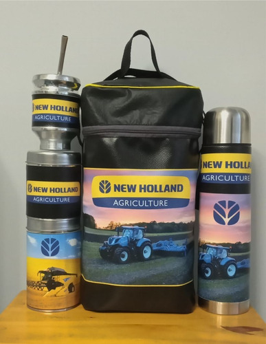 Equipo De Mate Completo Set Matero New Holland. Ecocuero