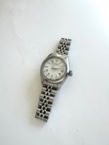 Reloj Rolex Dama Oyster Perpetual Date Ref. 6916 26 Mm 1980 Gris Gris Blanco (Usado)
