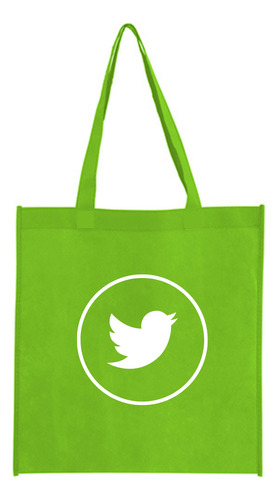 55 Bolsas Non Woven Verde Limón Planas Personalizadas 35x40