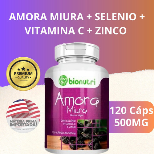 2x Amora Miura Zinco Selenio Vitamina C 500mg 240cap Bionuti