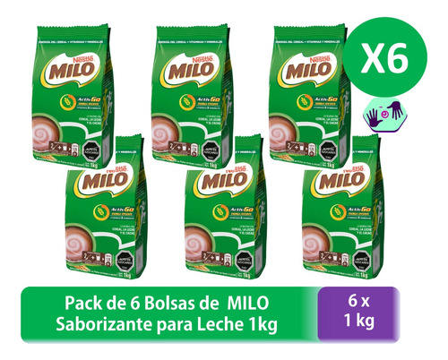 Milo Saborizante Para Leche 1kg Pack X6 (6kg)