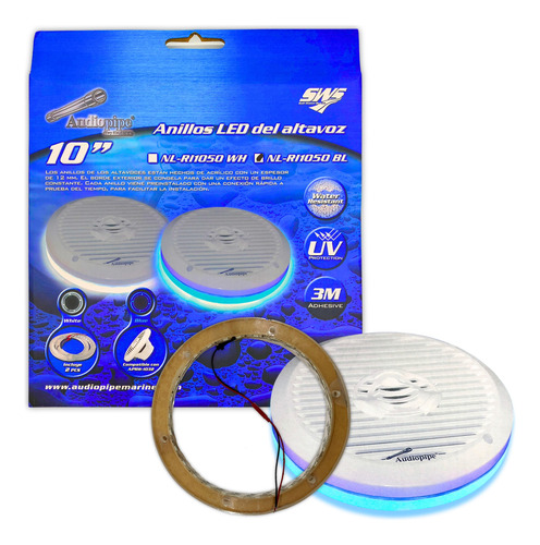 Anillos Led Marinos Para Subwoofer Audiopipe Nl-ri1050 Bl 10