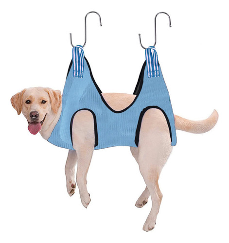 Hamaca Auxiliar De Baño Para Mascotas Y Gatos, Color Azul
