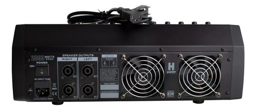 Mezcladora Amplificada 8 Canales 300w X 2, Interfase Usb, Bl