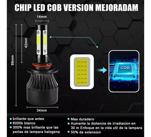 Kit Luces Led H4 H11 Luz Alta/baja/niebla For Nissan
