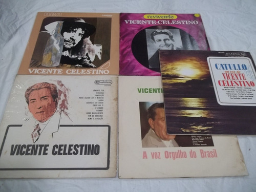 Lp Vinil - Vicente Celestino - 5 Discos