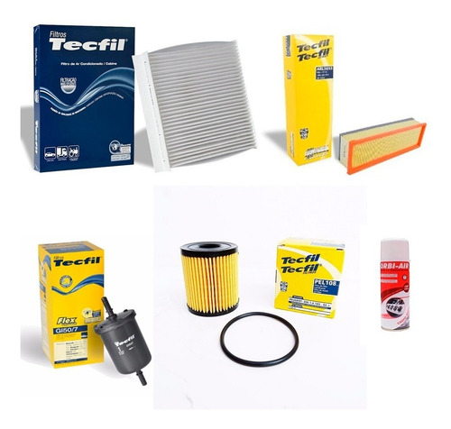 Imagem 1 de 1 de Kit Filtros Ar Motor Cabine Óleo Combustível Aircross 2014