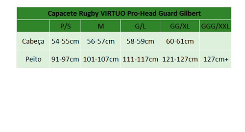 Capacete Rugby Virtuo Pro-head Guard Gilbert